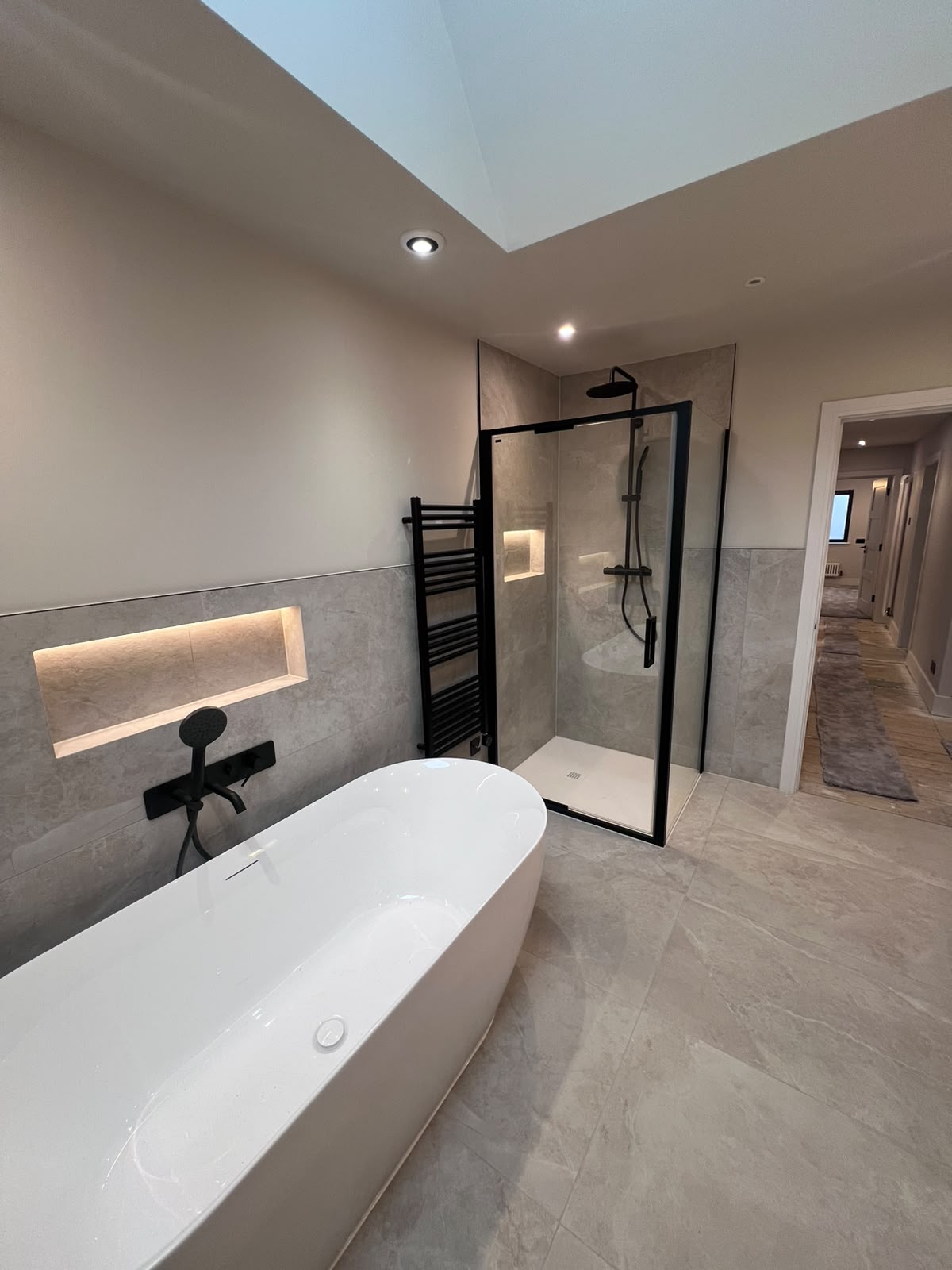 Mitred edge tiling detail by JB Tiling in Kent