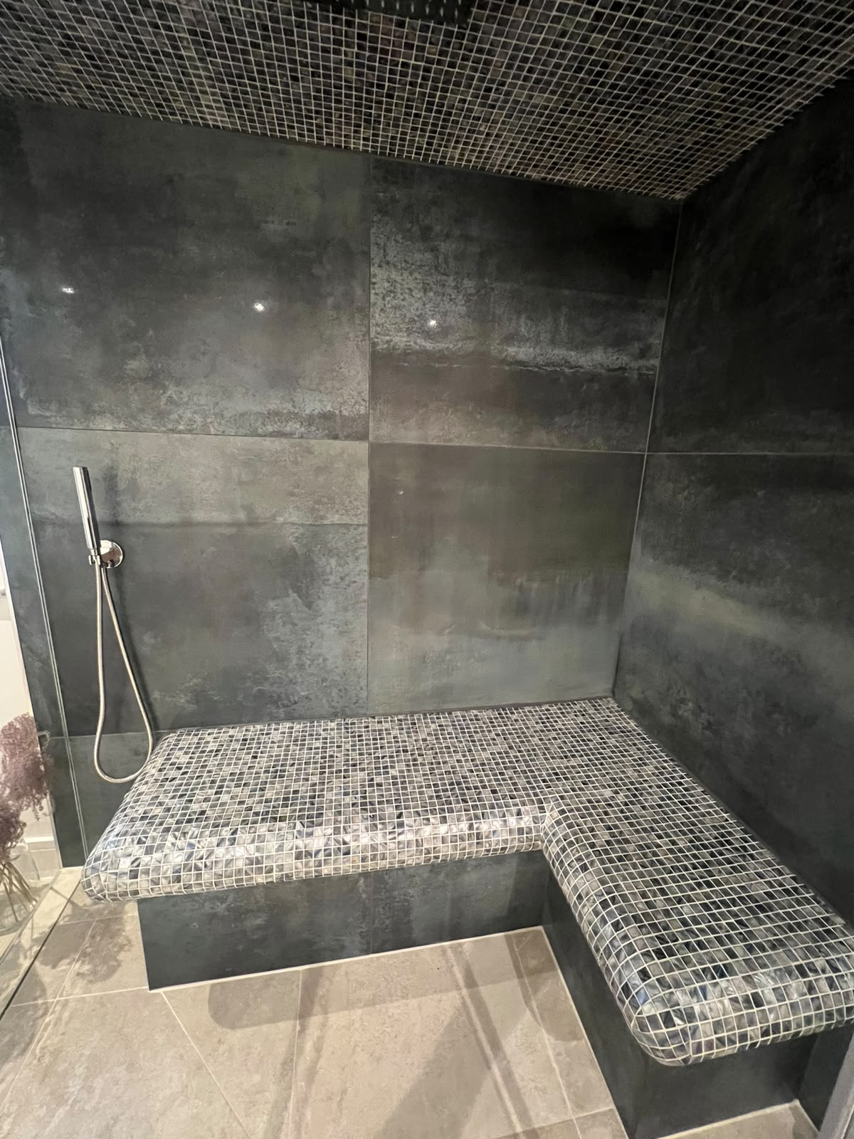 Mosaic tiling detail completed in a Kent bathroom