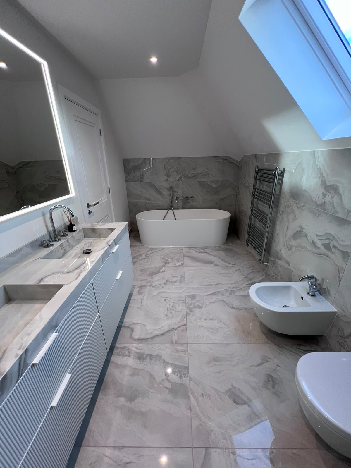 Wetroom tiling installation by JB Tiling in Kent and South East London